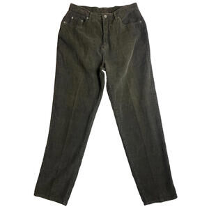 Bill Blass  Women's Sz 12 Olive Green‎ Corduroy Straight Leg Pants